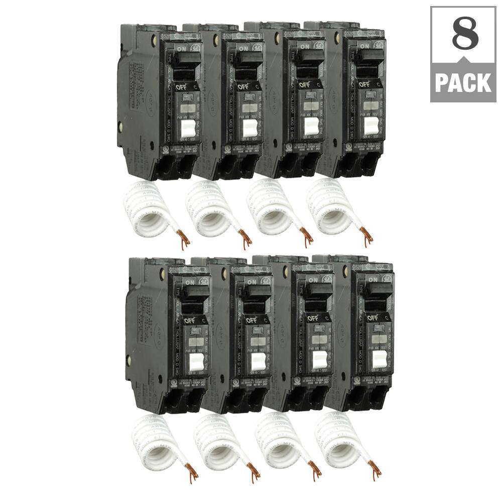 GE Q Line 15 Amp Single-Pole Arc Fault Combination Circuit Breaker (8-Pack)