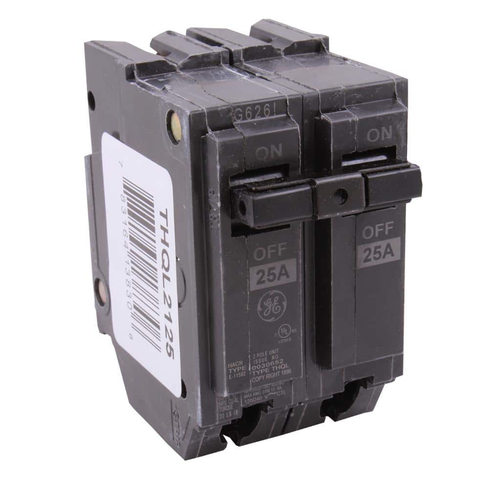 GE 25-Space Amp 2 in. Double-Pole Circuit Breaker