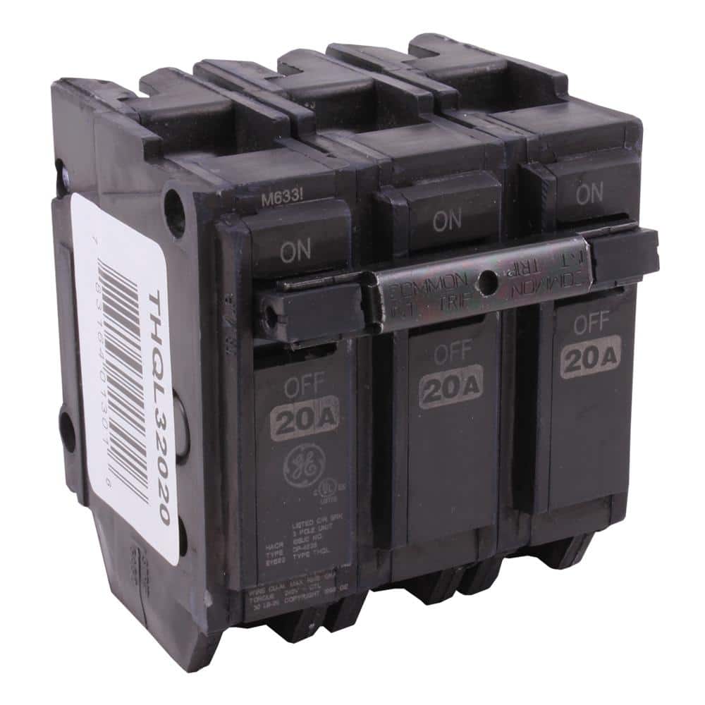 GE Q-Line 20 Amp 3 in. Triple-Pole Circuit Breaker