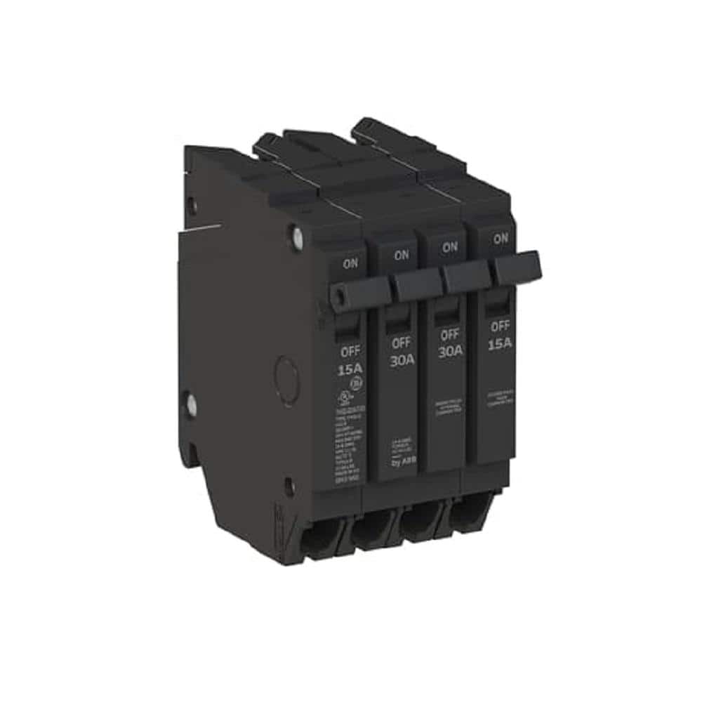 GE Q-Line 2-15 Amp Single-Pole 1-30 Amp Double-Pole Quad 120/240-Volts Circuit Breaker