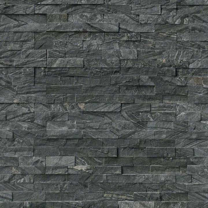 MSI Glacial Black Ledger Panel 6 in. x 24 in. Natural Marble Wall Tile (10 Cases / 60 sq. ft. Pallet)