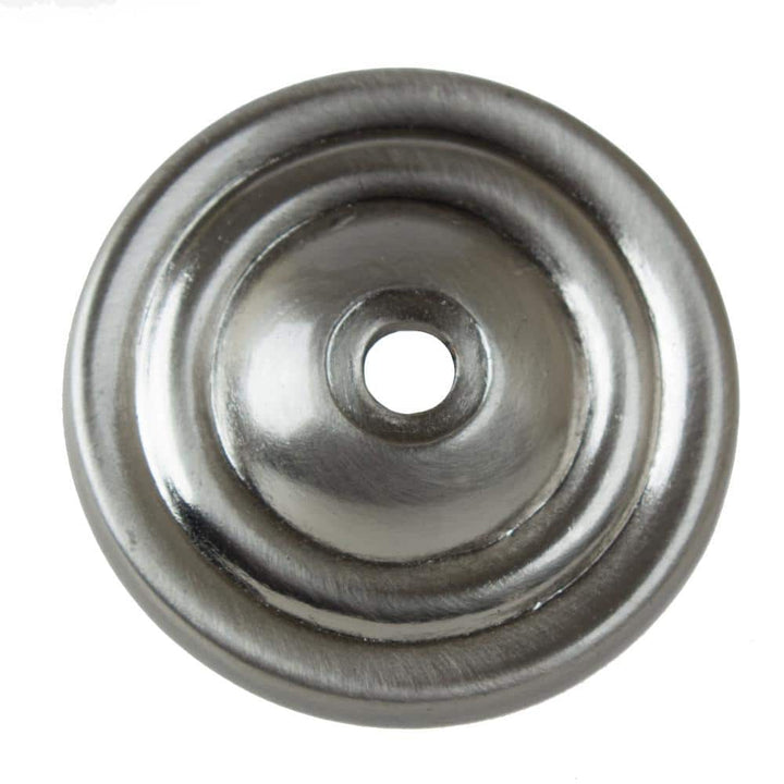 GlideRite 1-1/2 in. Satin Nickel Round Thin Classic Cabinet Knob Backplate (10-Pack)