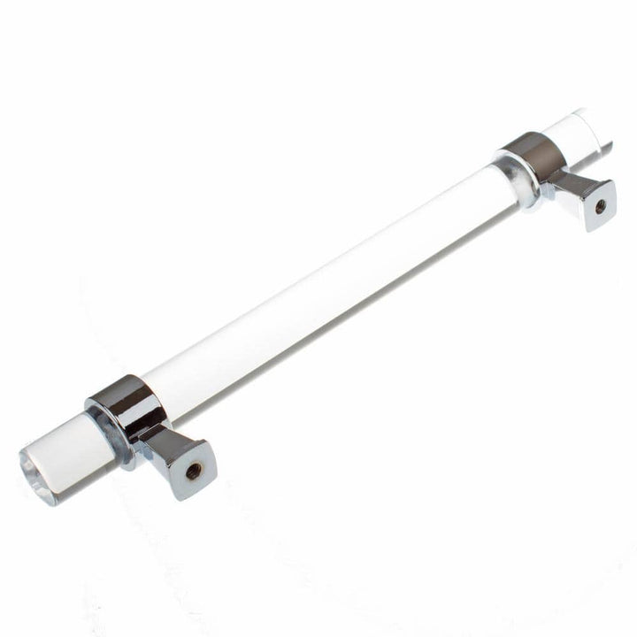 GlideRite 5 in. Center-to-Center Clear Acrylic Cabinet Drawer Pull with Polished Chrome Bases (10-Pack)