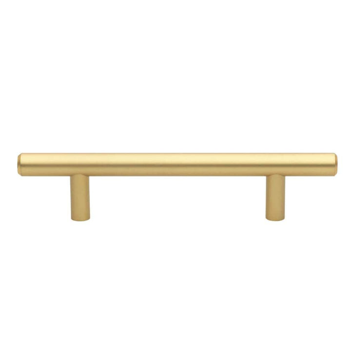 GlideRite 5 in. Center-to-Center Satin Gold Solid Steel Bar Cabinet Drawer Pulls, 10-Pack