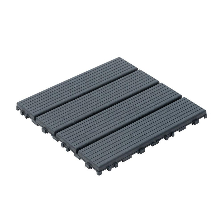 Tidoin Outdoor 1 ft. x 1 ft. Composite Interlocking Tile Deck Tile in Gray(44 Per Box)
