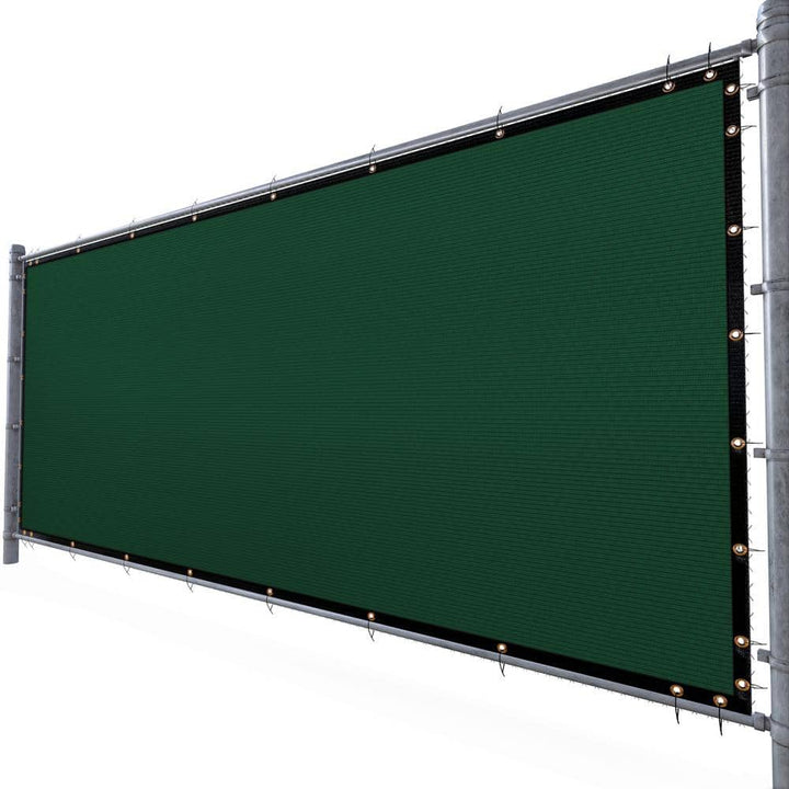 AMGO 4 ft. H x 25 ft. W Green Fence Outdoor Privacy Screen with Black Edge Bindings and Grommets
