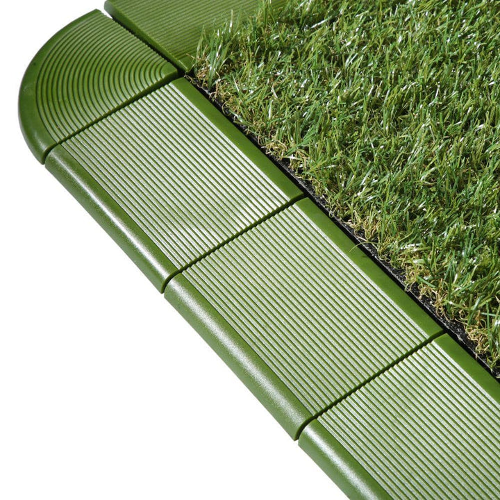 Courtyard Casual PVC Deck Tile Edge Kit 3 in. W x 12 in. L Green with 20 Edge and 4 Corners