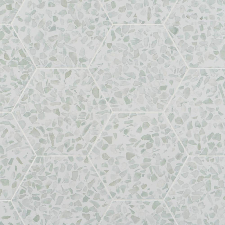 Ivy Hill Tile Fusion Hex Green Terrazzo 9.13 in. x 10.51 in. Matte Porcelain Floor and Wall Tile (8.07 sq. ft./Case)