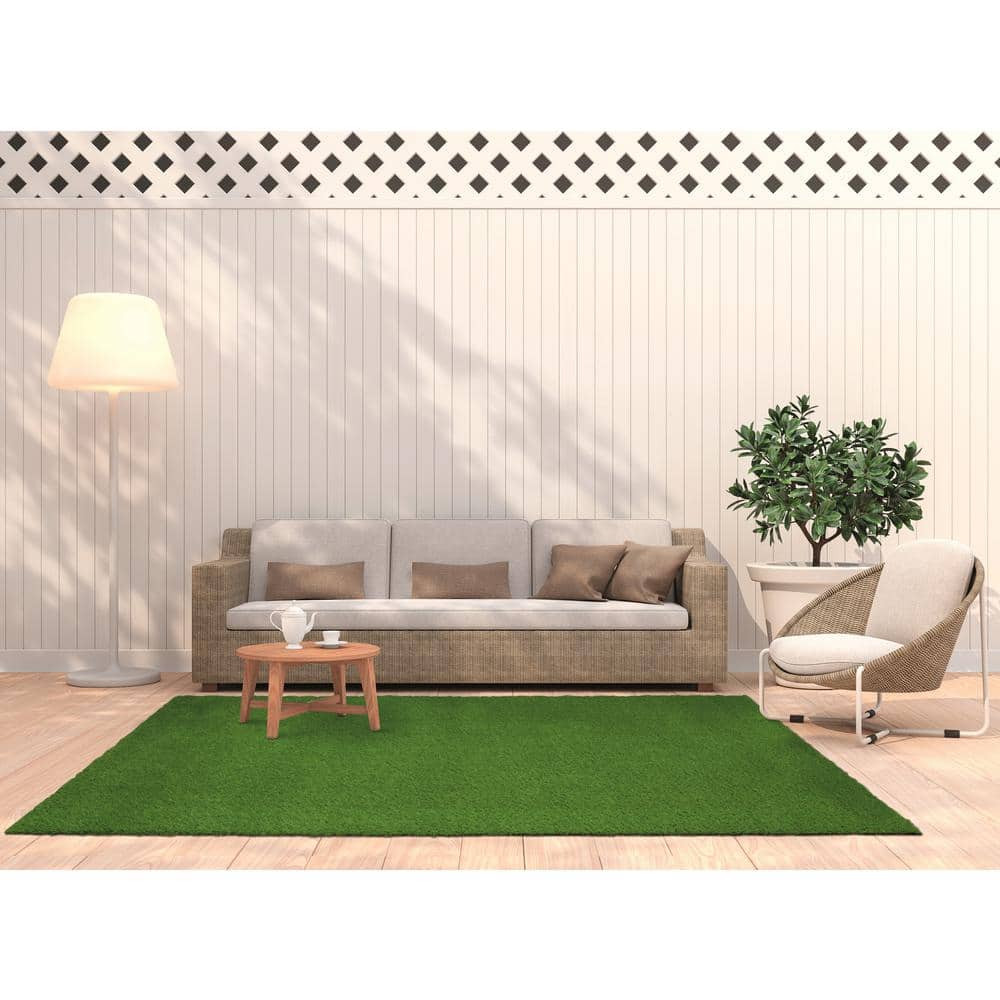 Nance Carpet and Rug Turf 6 ft. x 9 ft. Green Artificial Grass Rug