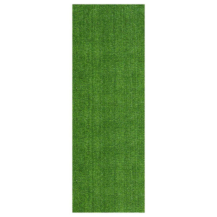 Ottomanson Evergreen Collection Waterproof Solid Grass Design 2x29 Indoor/Outdoor 2 ft. x 29 ft. ., Green, Artificial Grass