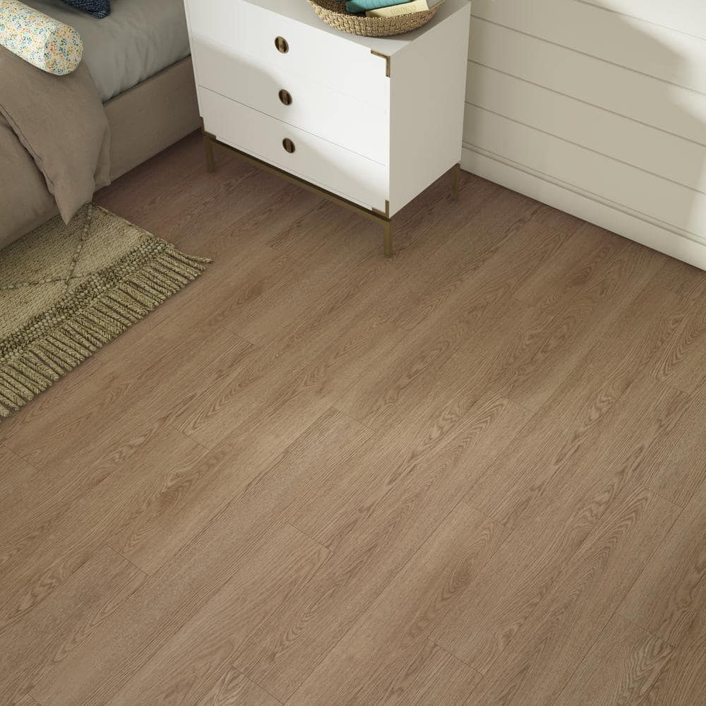 DuraDecor Liz Marie's Greige Retreat 20 MIL x 7 in. W x 48 in. L Click Lock Waterproof Lux Vinyl Plank Flooring (23.2 sqft/case)
