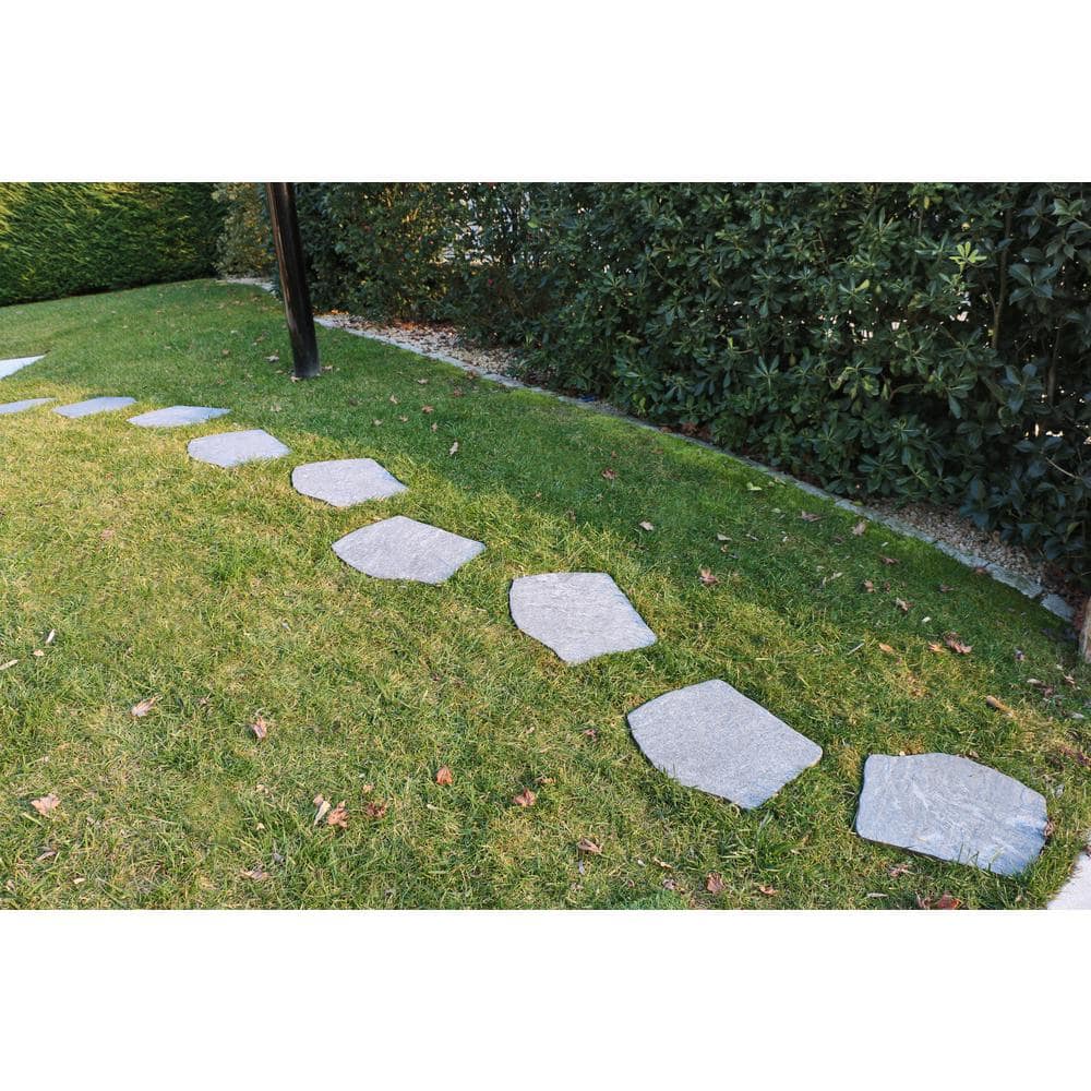 MJSI 16 in. x 14 in. x 0.75 in. Porcelain Grey Stepping Stone (12-Piece/ 19 sq. ft.)