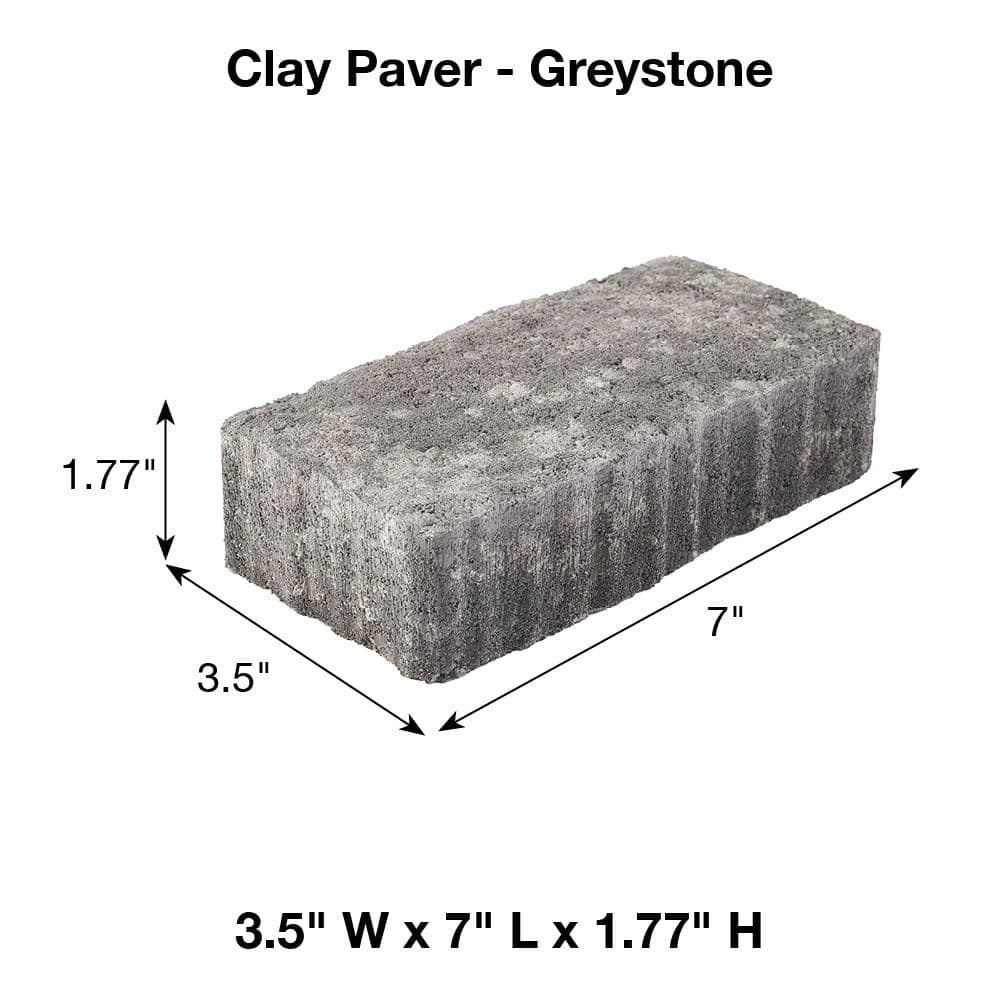Pavestone Paper Sample Only of Clayton 3.5 in. W x 7 in. L x 1.77 in. H Greystone Concrete Paver (1-Piece)