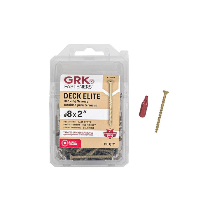 GRK Fasteners #8 x 2 in. Torx Drive Bugle Head Deck Elite Wood Deck Screw (110-Pack)