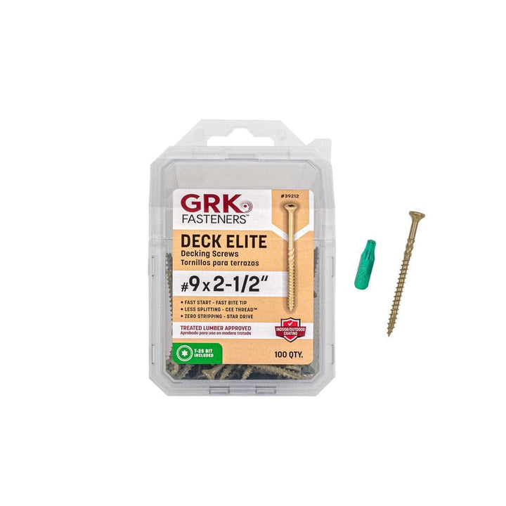 GRK Fasteners #9 x 2-1/2 in. Torx Drive Bugle Head Deck Elite Wood Deck Screw (100-Pack)
