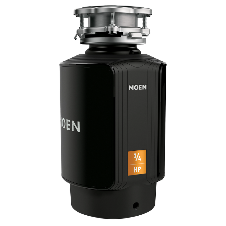 MOEN Host Series 3/4 HP Space-Saving Continuous Feed Garbage Disposal with SoundSHIELD and Universal Xpress Mount, GXS75C