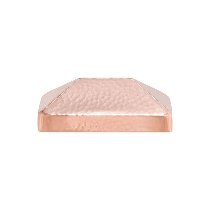 Protectyte 4 in. x 6 in. Hammered Copper Pyramid Slip Over Fence Post Cap