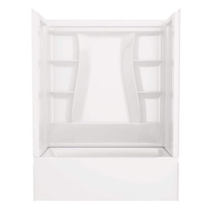 Delta Classic 500 60 in. x 30 in. Alcove Right-Drain Bathtub and 3-Piece Wall Surrounds, High Gloss White