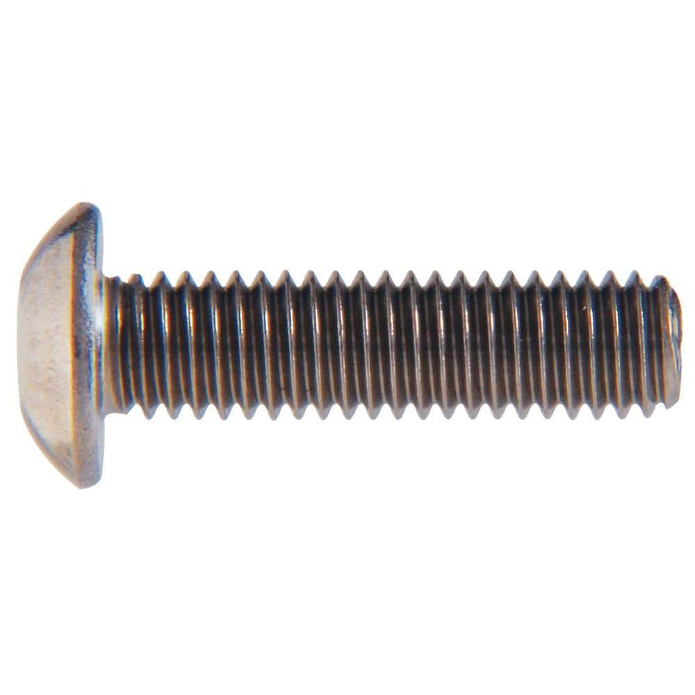 Hillman M8-1.25 mm Diameter x 40 mm Length Heat-Treated Steel Hex Head Cap Screw, 50-Pack