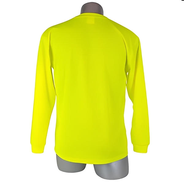 High Visibility Yellow Safety Long Sleeve Shirt - All Sizes image 2