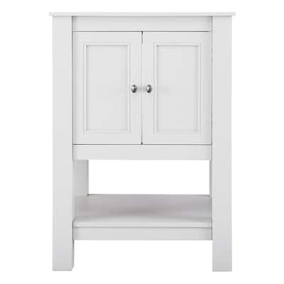 Gazette 24 in. W x 21.75 in. D x 34 in. H Bath Vanity Cabinet without Top in White