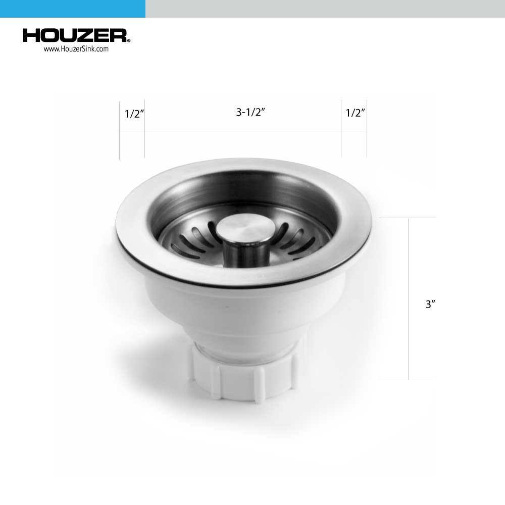 HOUZER Push-Pop Kitchen Basket Strainer - Model 190-9400