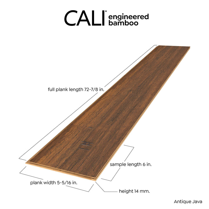 Cali Bamboo Eco-Engineered Prefinished Antique Java Bamboo Handscraped Engineered Hardwood Flooring Sample
