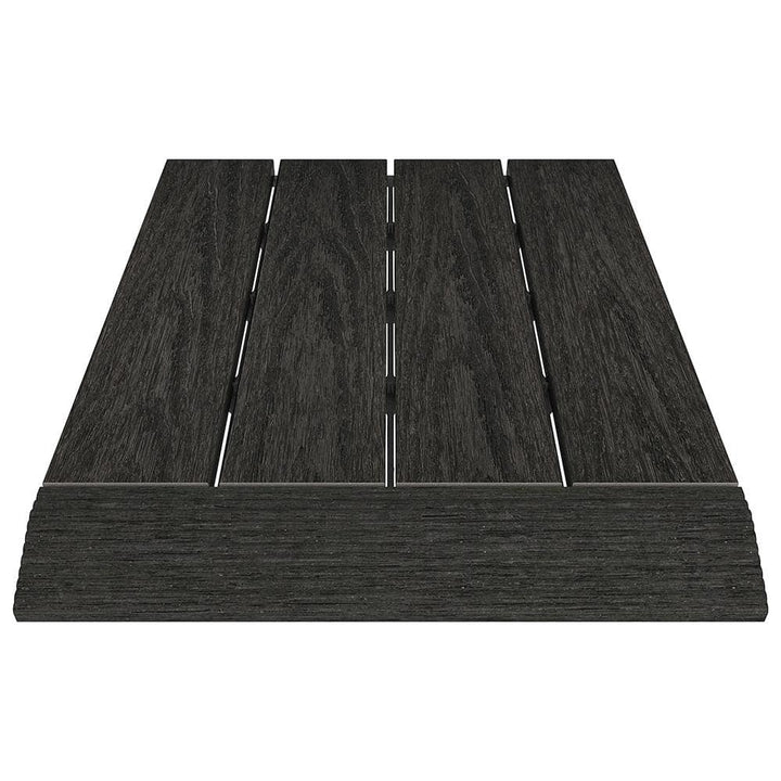 NewTechWood 1/6 ft. X 1 ft. Quick Deck Composite Deck Tiles Straight Fascia In Indian Ebony (4-Pieces/Box)