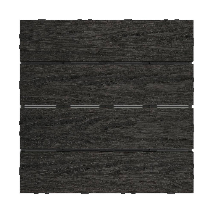 NewTechWood UltraShield Naturale 1 ft. x 1 ft. Quick Deck Outdoor Composite Deck Tile Sample in Indian Ebony