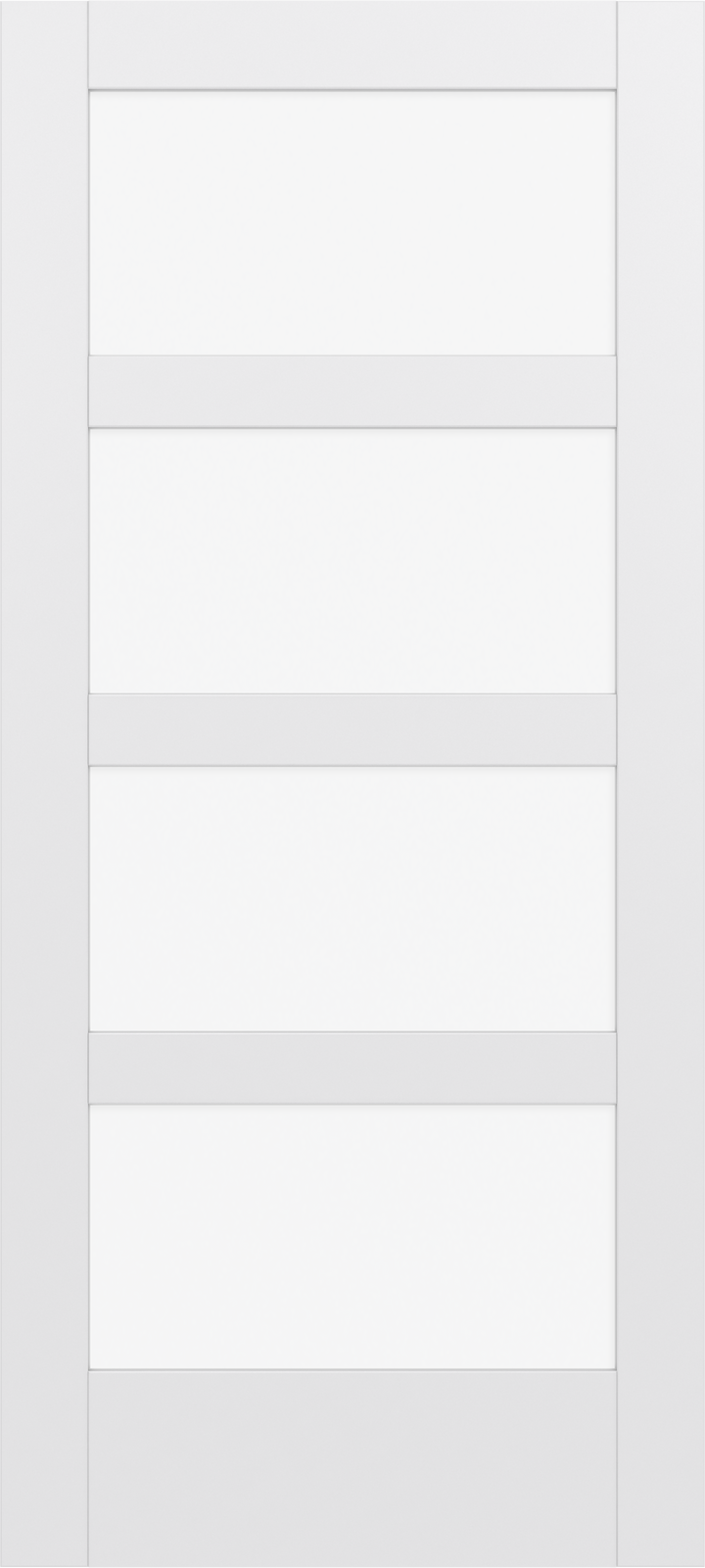 JELD-WEN 32 in. x 80 in. MODA Primed PMT1044 Solid Core Wood Interior Door Slab with Translucent Glass