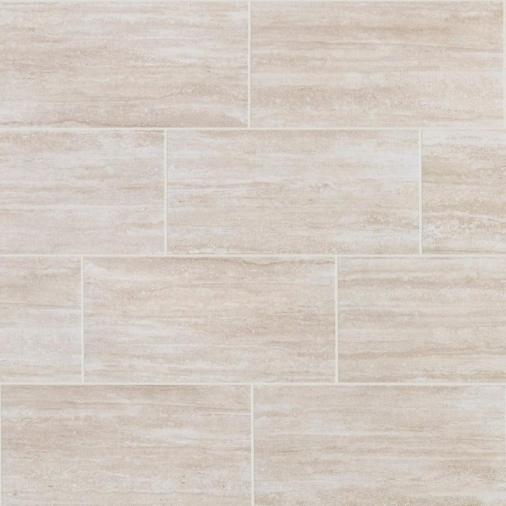 Daltile Glendale Ivory Matte 12 in. x 24 in. Glazed Porcelain Floor and Wall Tile (15.6 sq. ft./Case)