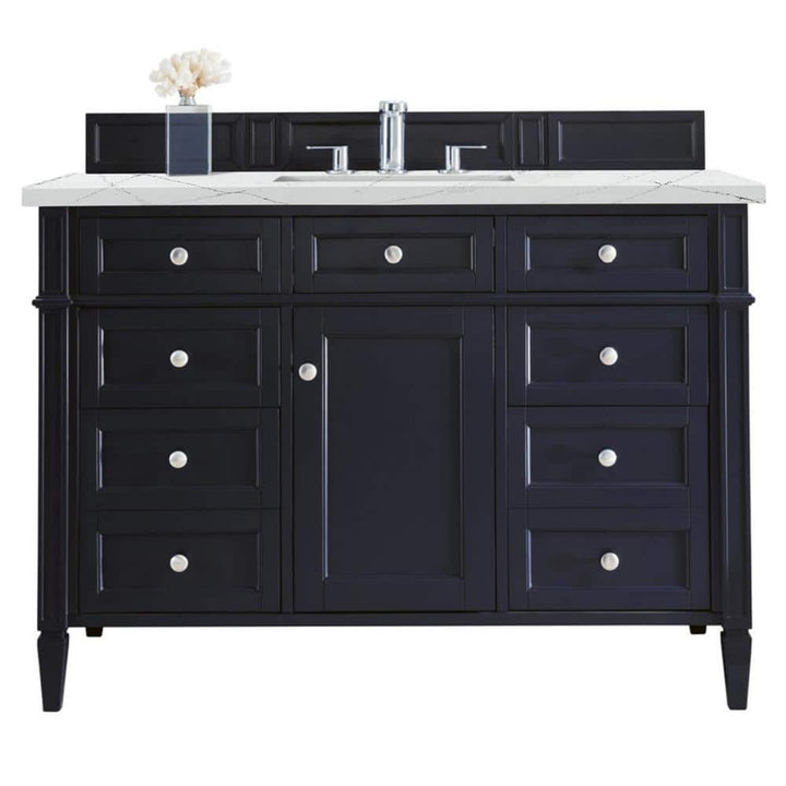 James Martin Vanities Brittany 48" Bathroom Vanity in Victory Blue with Quartz Top