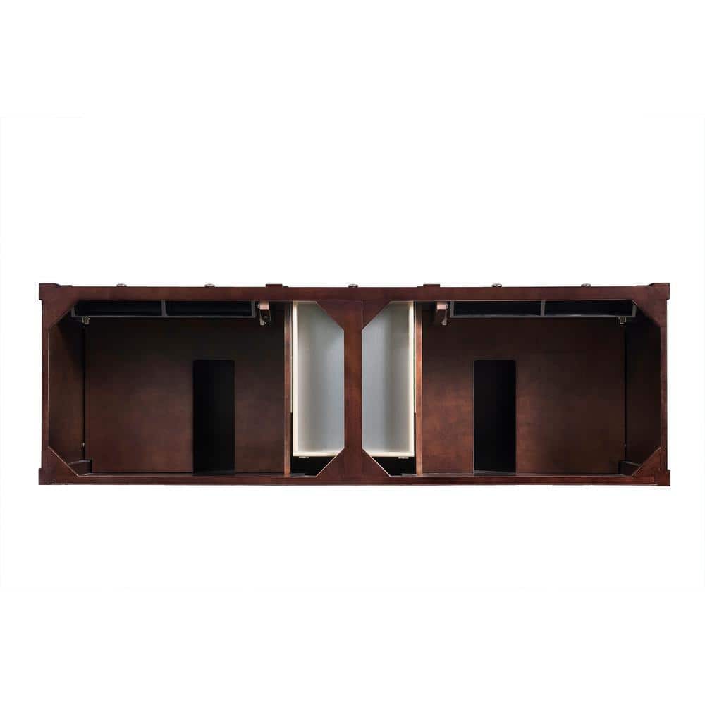 James Martin Vanities Brittany 72" Double Bath Vanity in Burnished Mahogany with Quartz Top
