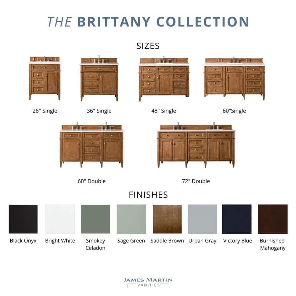 James Martin Vanities Brittany 47" Saddle Brown Single Bath Vanity Cabinet