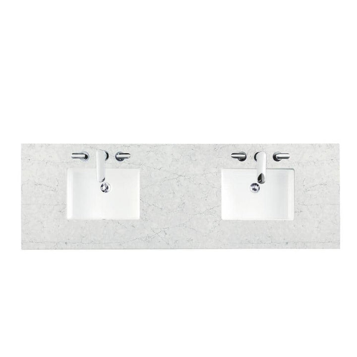 James Martin Vanities 72" Double Basin Quartz Vanity Top - Eternal Jasmine Pearl