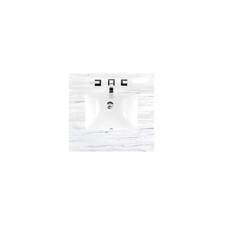 James Martin Vanities 26 in. Single Basin Vanity Top in Arctic Fall with White Basin