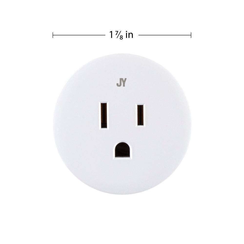 JONATHAN Y Smart Plug - WiFi Remote Control for Lights and Appliances No Hub Required (Set of 2)