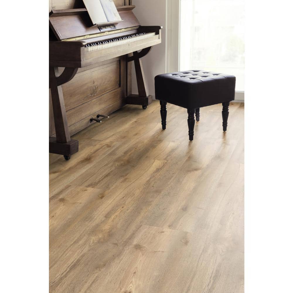 Krono Original Oak Kansas Salina 8.5mm T X 9.6 in W Waterproof Laminate Flooring(25.43 sq. ft./case)