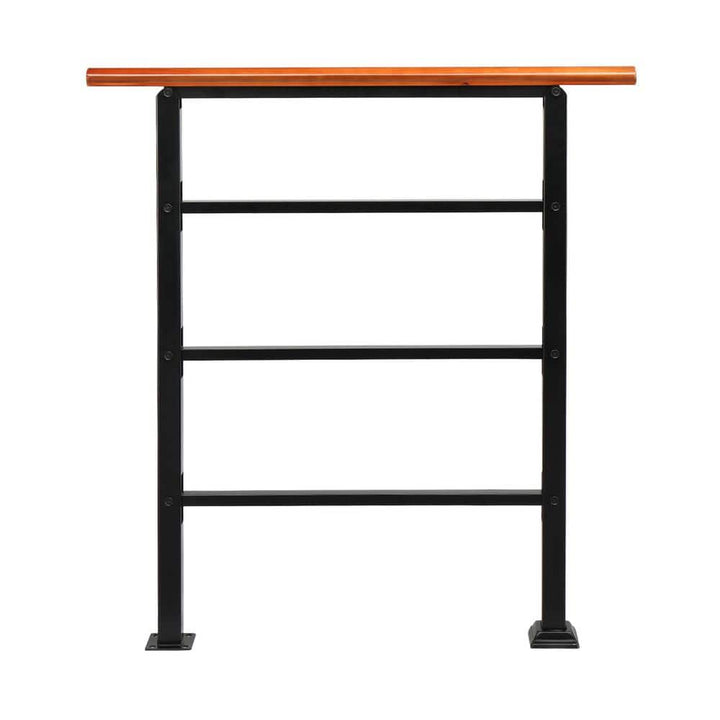 Karl home 36.6 in. H x 39 in. W Adjustable Wood Metal Stair Railing Kit in Black