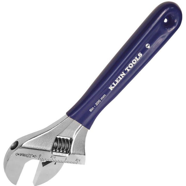 Klein Tools D509-8 1-1/2 in. Extra-Wide Jaw Adjustable Wrench, 8 in Length
