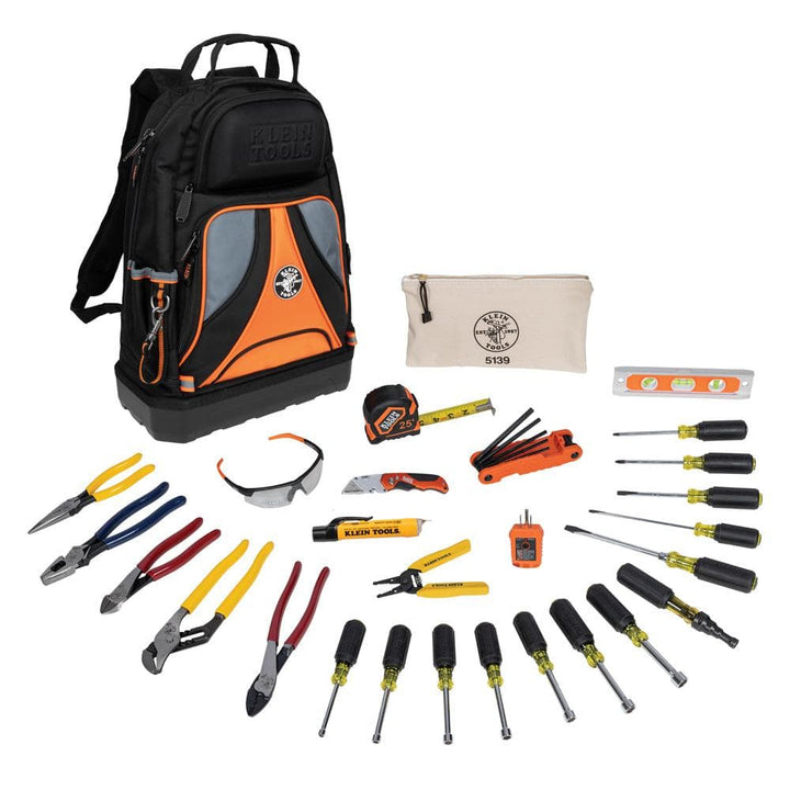 Klein Tools 80028 28-Piece Electrical Hand Tool Set with Tradesman Pro Tool Backpack