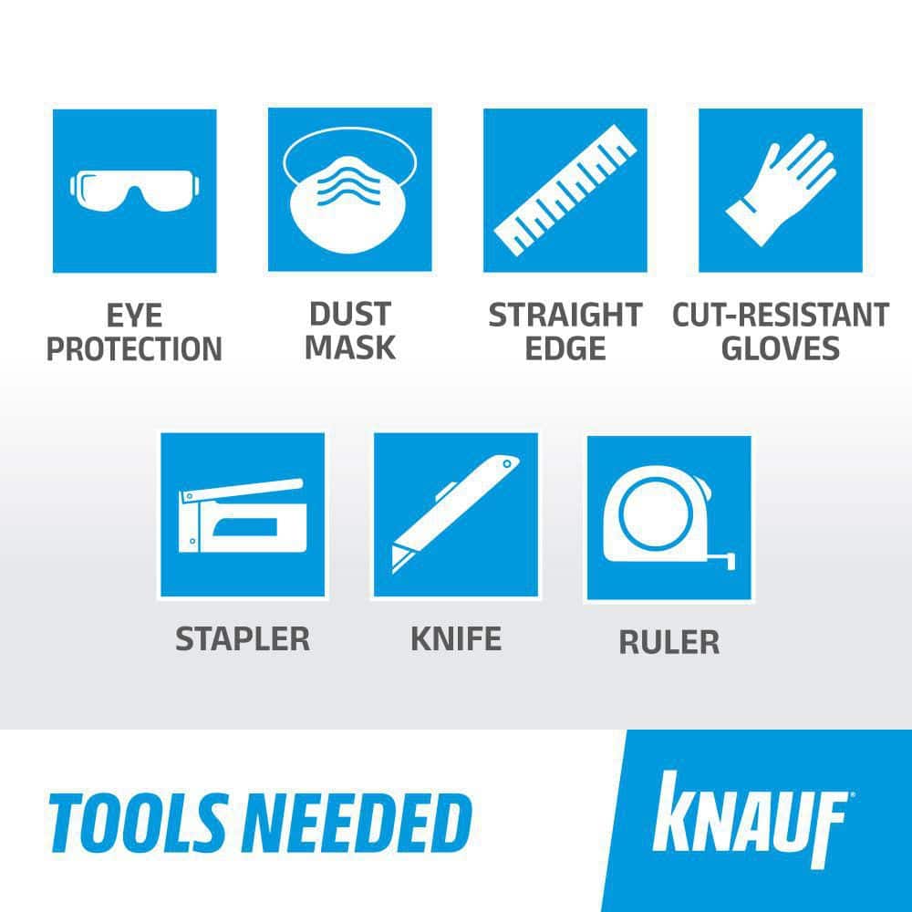 Knauf Insulation R-19 EcoRoll Kraft Faced Fiberglass Insulation Roll, 6-1/4 in Thick x 23 in Wide x 39.2 ft Long, 75.06 sq ft