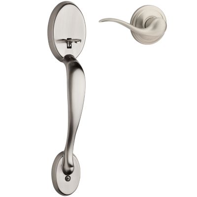 Kwikset Chelsea Satin Nickel Handle Only with Left-Handed Tustin Door Lever