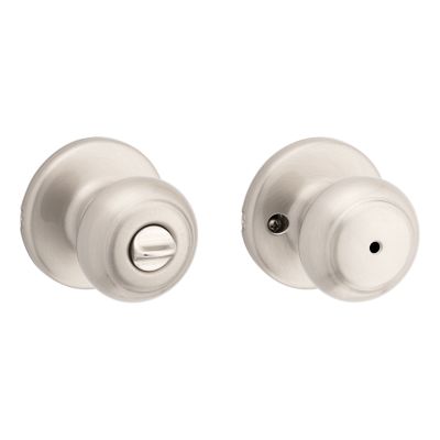 Kwikset Cove Satin Nickel Privacy Knob, Universal Handing (Bed/Bath)