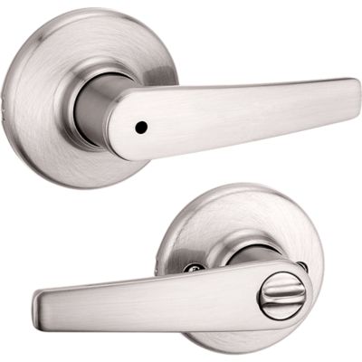 Kwikset Delta Privacy Door Lever, Polished Brass, Reversible (Bed/Bath)