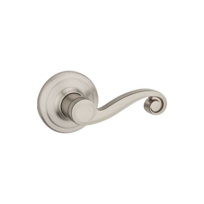 Lido Satin Nickel Right-Handed Dummy Door Lever with Microban Antimicrobial Technology