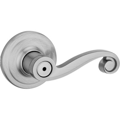 Kwikset Lido Satin Nickel Privacy Bed/Bath Door Lever with Microban Antimicrobial Technology