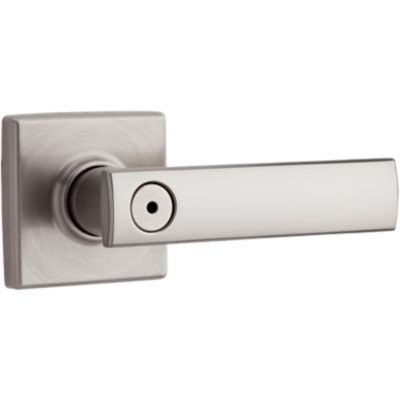 Kwikset Vedani Square Satin Nickel Privacy Bed/Bath Door Lever