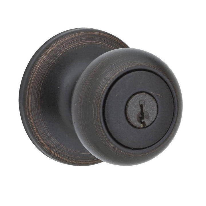 Kwikset Cove Venetian Bronze Keyed Entry Door Knob
