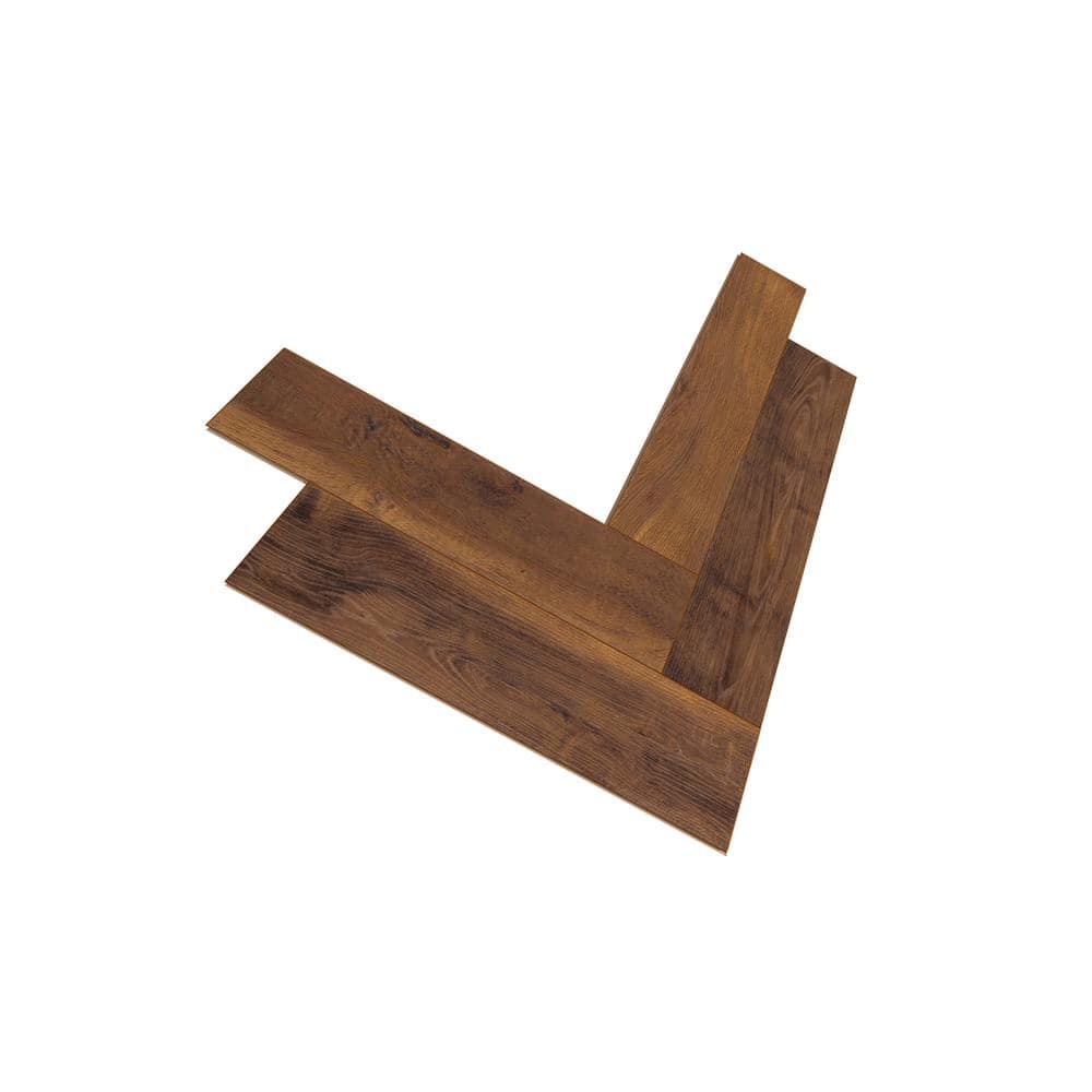 Krono Original Laguna Oak Herringbone 8mm T x 4.96 in. W Water Resistant Laminate Wood Flooring (9.40 sq. ft./Case)